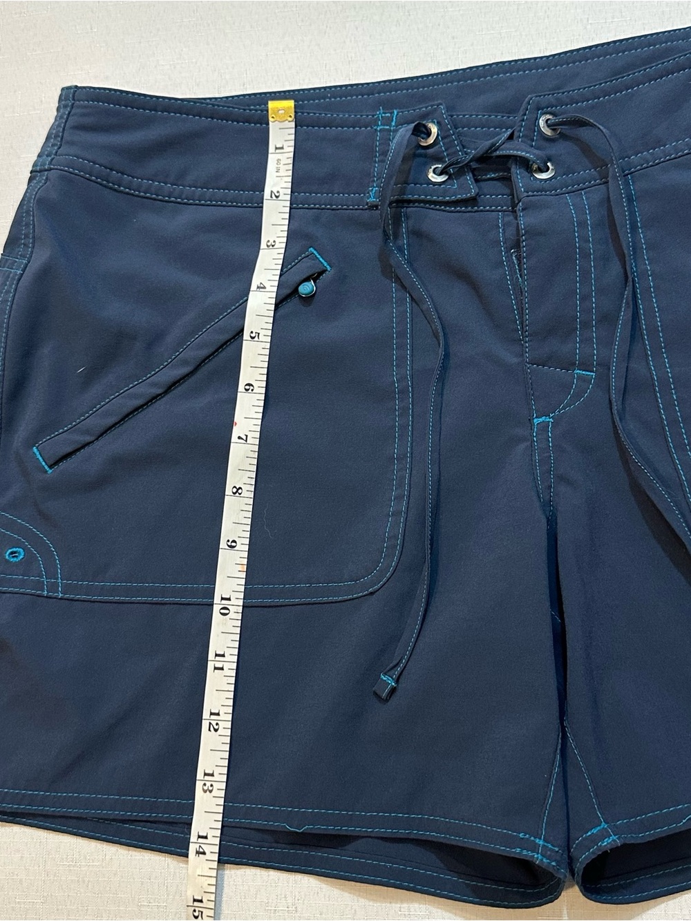 The North Face Women’s Navy Blue Board Shorts Swim Shorts Lace Up Large - Picture 5 of 16
